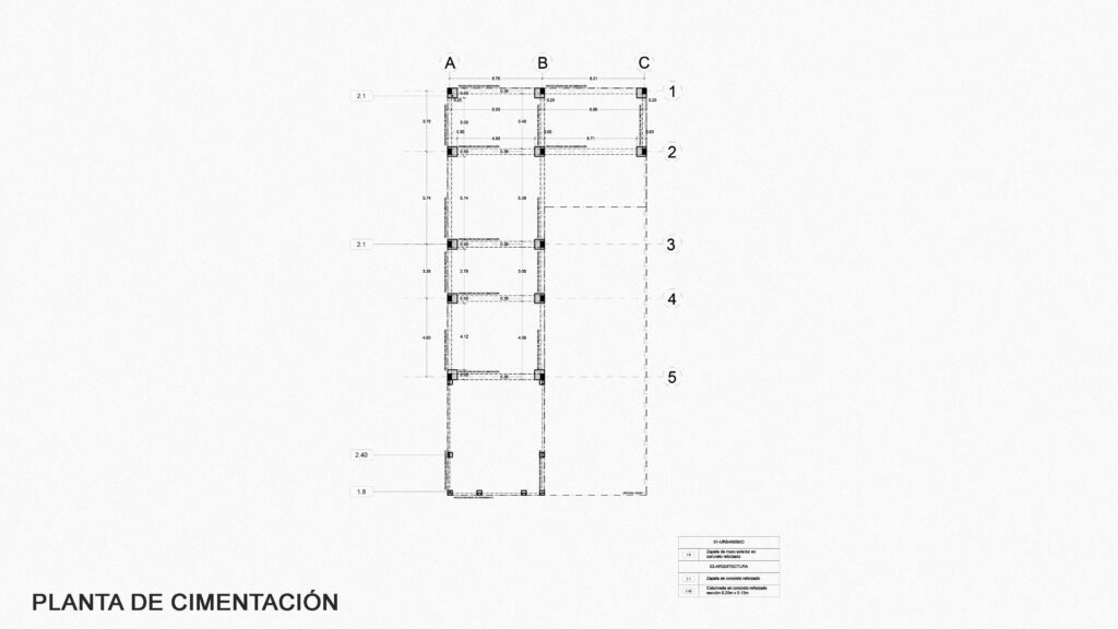 Casa Aurbana (Planta Cimentación)