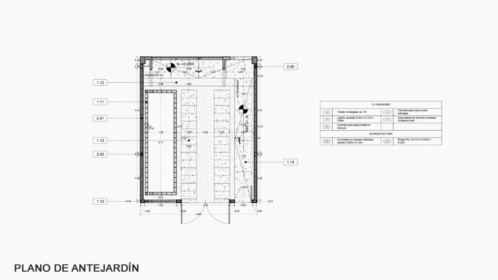 Casa Aurbana (Detalle Antejardín)